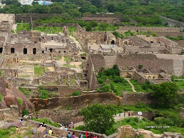 Landscape View while climbing, Golkonda Fort, Hyderabad