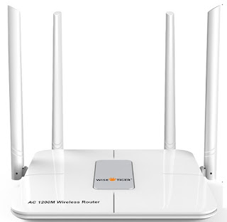 Wise Tiger AC1200 Router, Dual band 1200Mbps Speed