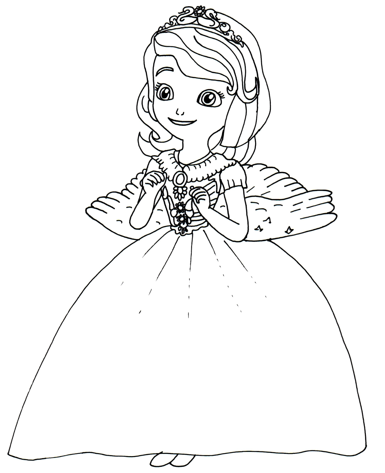 Sofia The First Coloring Pages: Halloween Costume  Sofia 