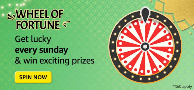 Amazon wheel of fortune get lucky every sunday quiz answer 29 Oct 2023 and win exciting rewards.