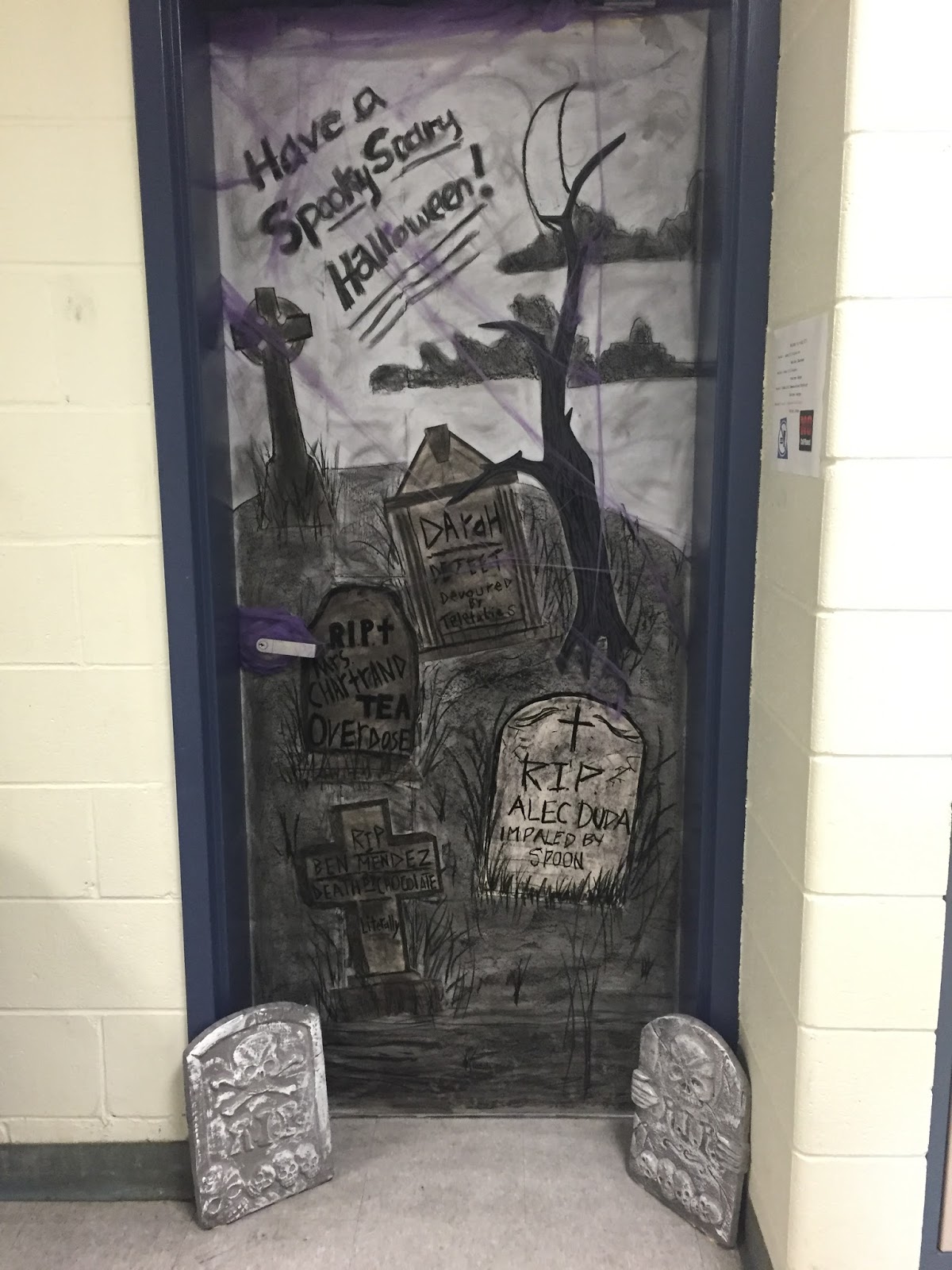 Thoughts from the art room Halloween  Door  Decorating  