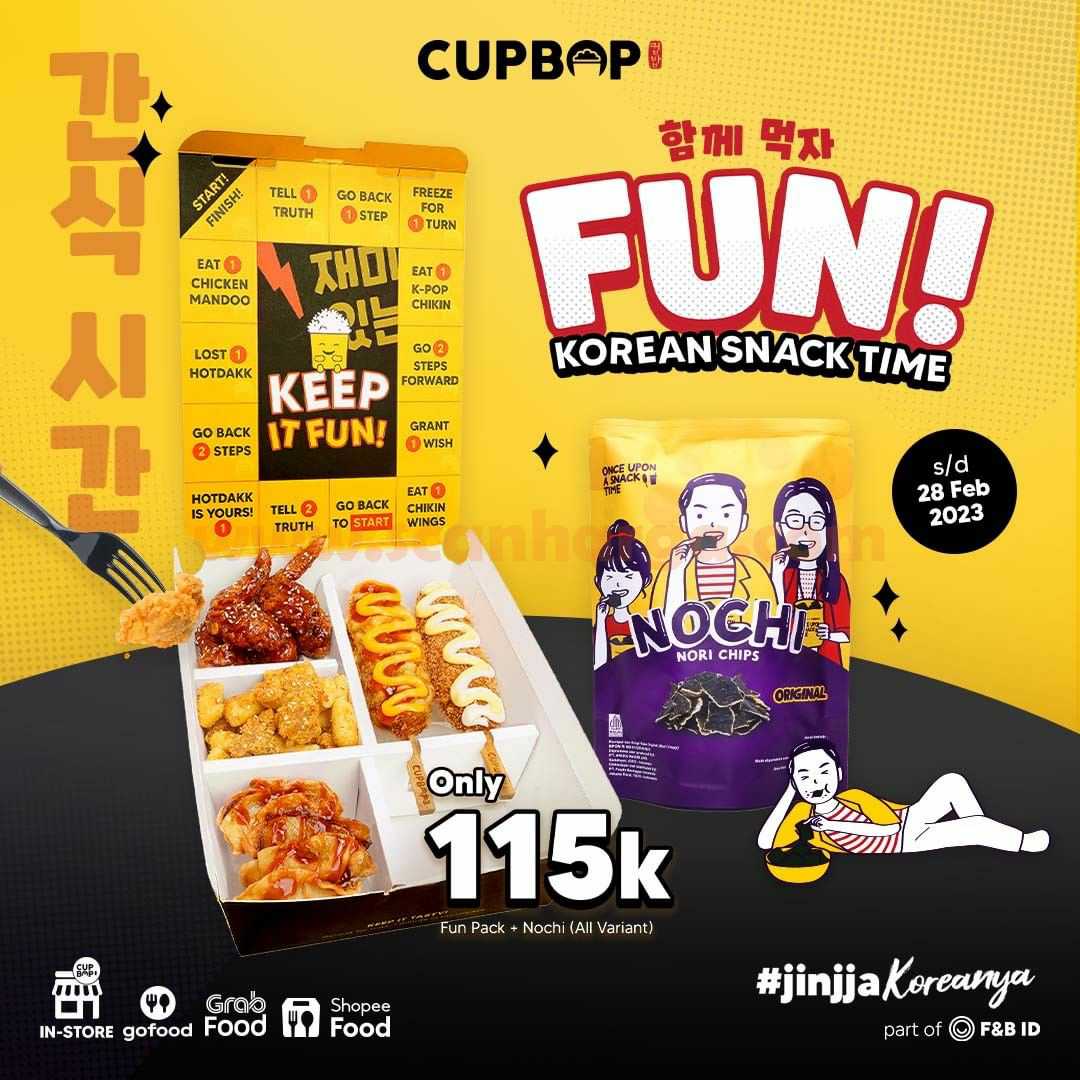 CUPBOP Promo FUN PACK Paket Sharing Cuma 115RB