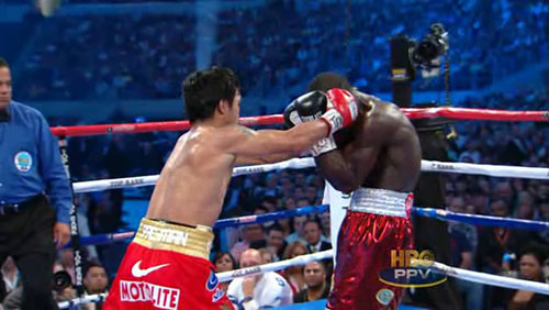 Manny Pacquiao Double Fist Clap Punch Pompyang Clottey Video