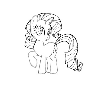 #3 Rarity Coloring Page