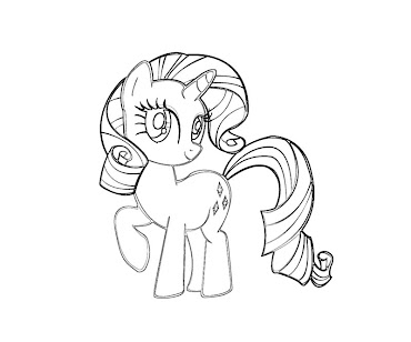 #3 Rarity Coloring Page