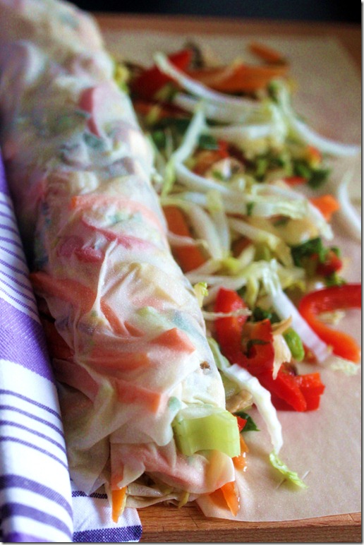 Στρούντελ με λαχανικά και σάλτσα τόνου Vegetables strudel