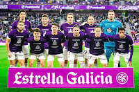 REAL VALLADOLID C. F. Temporada 2021-22. El Yamiq, Óscar Plano, Kiko Olivas, Nacho, Roberto. Weissman, Álvaro Aguado, Luis Pérez, Sergio León, Roque Mesa, Gonzalo Plata. Los jugadores del Valladolid portan una camiseta de anuncio de la carrera benéfico-popular "Pucela Run", organizada por el club. REAL VALLADOLID C. F. 3 C. D. MIRANDÉS 1. Sábado 06/11/2021 18:15 horas. Campeonato de Liga de 2ª División, LaLiga SmartBank, jornada 15. Valladolid, estadio José Zorrilla: 14.267 espectadores.