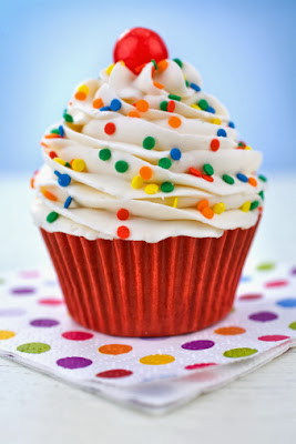 A Polka Dot Cupcake