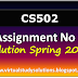 CS502 Assignment No 3 Solution Spring 2019