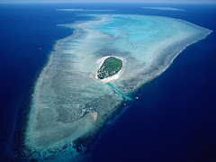 Aerial Of Heron Island, Great Barrier Reef Marine Park, Queensland, Australia