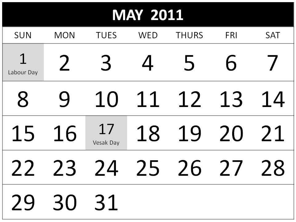 may calendar 2011 images. Calendar 2011 May Printable