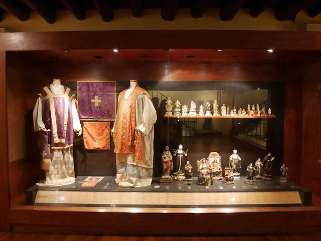 exhibits inside the Treasures of Sacred Arts Museum, Macau