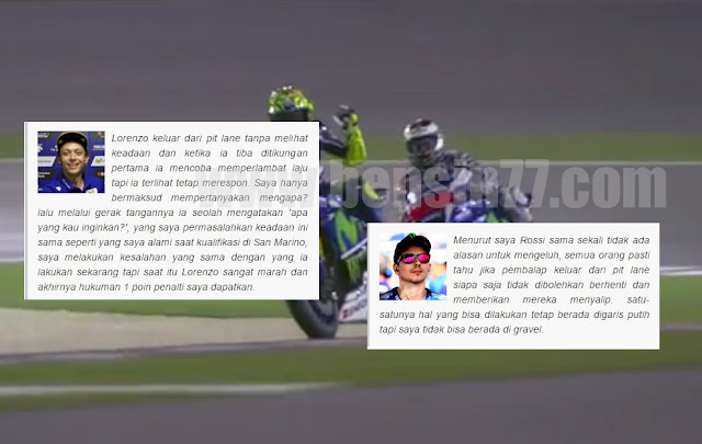 masalah valentino rossi dan jorge lorenzo fp4 qatar