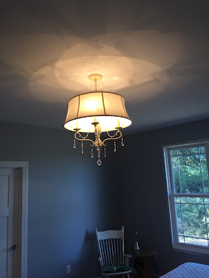 #millsnewhouse, master bedroom, chandelier