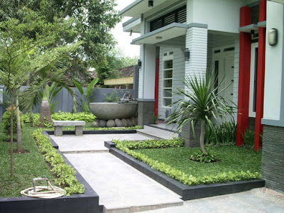 gambar taman rumah minimalis depan rumah terbaru