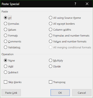 Paste Special Shortcuts Excel