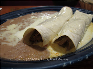 Burritos Decebrados with Refried Beans