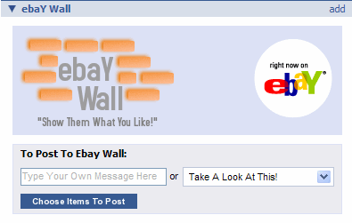 The ebaY Wall in Facebook