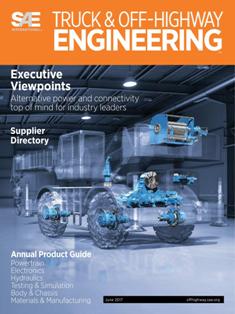 Truck & Off-Highway Engineering 2017-03 - June 2017 | ISSN 1528-9702 | TRUE PDF | Bimestrale | Professionisti | Edilizia | Tecnologia | Commercio
Off-Highway Engineering is SAE's flagship commercial vehicle magazine.
Over 19,000 BPA audited subscribers.
Published bimonthly, this publication features special sections on powertrain & energy, electronics, hydraulics, materials, testing & simulation, truck & bus engineering, and special product spotlights.
While the diesel engine has undergone an extreme evolution over the past decade, Off-Highway Engineering continue to make great strides in continuing to make cleaner engines via technological solutions such as advanced combustion, aftertreatment systems, and hybridization.