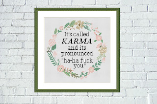 Karma cross stitch pattern - Tango Stitch