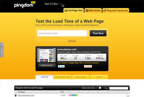 Pingdom Tools