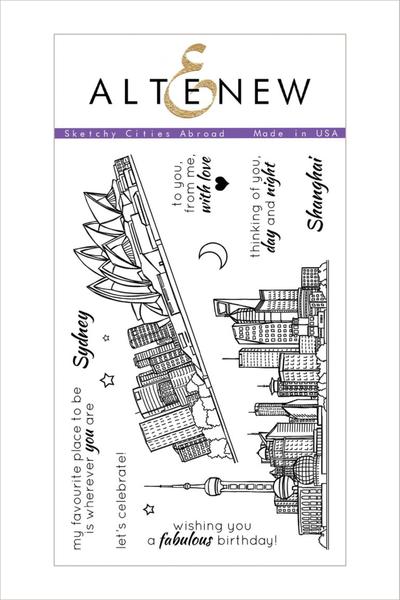 Altenew - Sketchy Cities Abroad Stamp Set