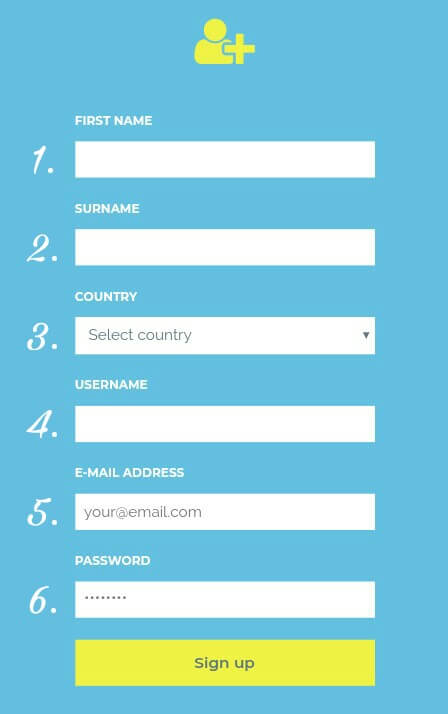 Lengkapi Formulir pendaftaran yang diminta.  Isilah Formulir tersebut dengan benar sesuai data Anda, jika sudah klik "Sign Up".