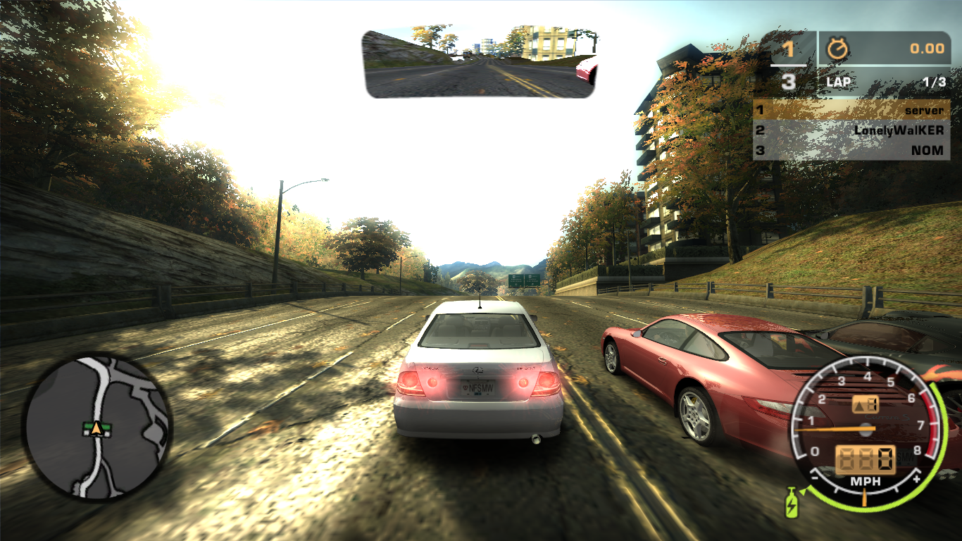 Imagem de corrida online no NFS Most Wanted