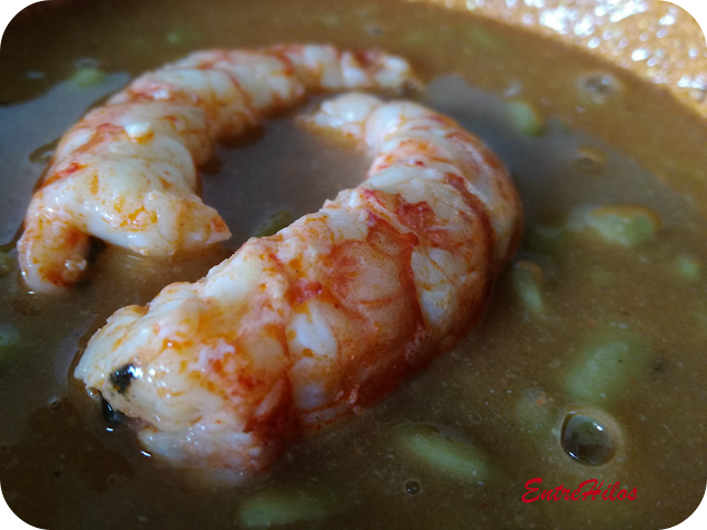 Verdinas con Gambones en Slow Cooker y tradicional