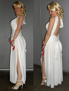 Harley Quinn white formal dress gown