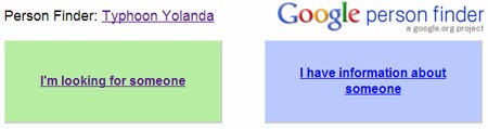 Google person finder tool for Yolanda