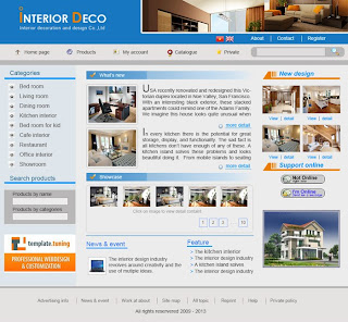 web layout for interior, third layout