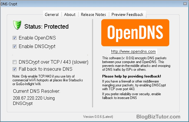 DNSCrypt Screenshot