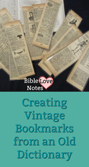 Making Vintage Bookmarks from old dictionaries. Quick, easy, and fabulous! #Bookmarks #VintageBooks