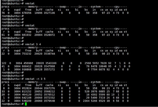 Do you know about vmstat command? - explain all the vmstat command operations