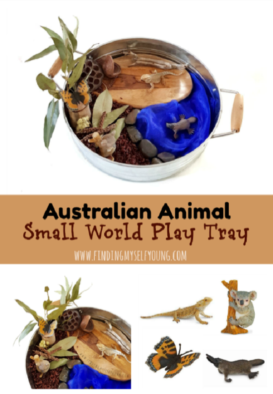 Australian animal small world play tray by Finding Myself Young