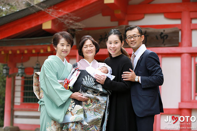 春日大社でお宮参りの出張撮影