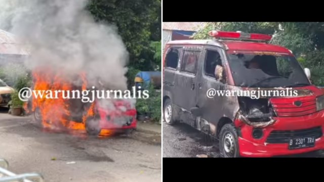 Astaga! Ambulans Bergambar Megawati dan Puan Maharani Terbakar di Rawamangun, Pertanda Apa Ini?
