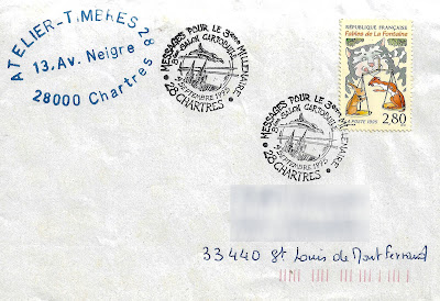 Cachet postale "8eme salon Cartobulle de Chartres" - France 1995