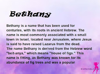 meaning of the name "Bethany"