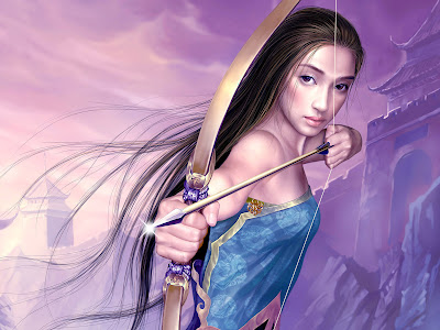 the-long-hair-warrior-in-the-morning-light-fantasy-wallpaper