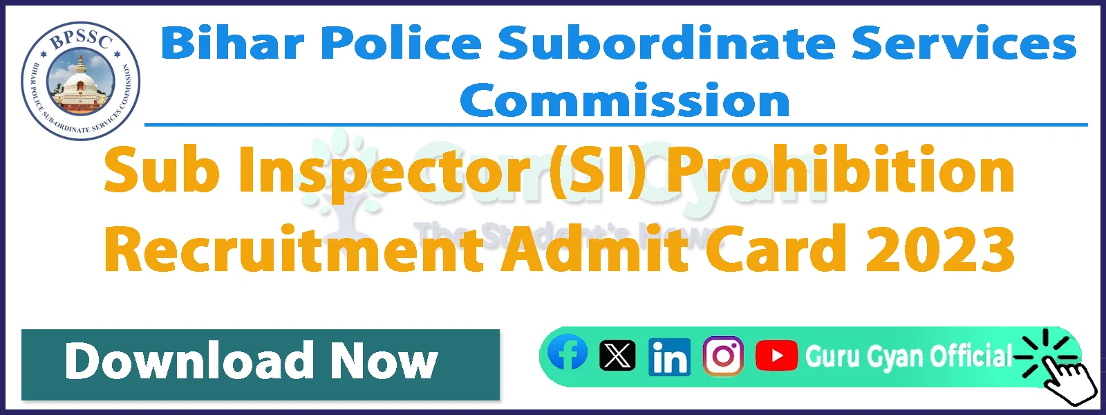 BPSSC Sub Inspector Prohibition Admi Card 2024