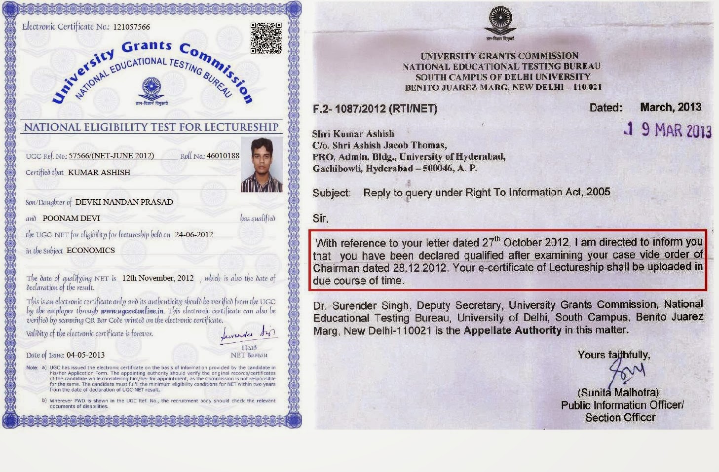 Keep Smiling :) !!!: My RTI Success Story