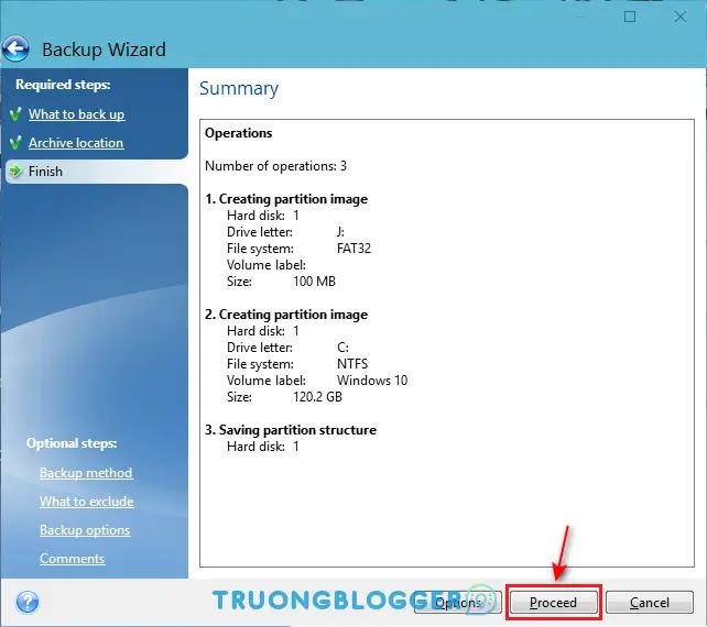 Hướng dẫn tạo Ghost Windows (UEFI) với Acronis True Image