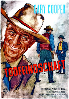 TODFEINDSCHAFT. Cartel. Alemania. Artista: Rolf Goetze. DALLAS, CIUDAD FRONTERIZA. Dallas. 1950. Estados Unidos. Dirección: Stuart Heisler. Reparto: Gary Cooper, Ruth Roman, Steve Cochran, Raymond Massey, Barbara Payton, Leif Erickson, Antonio Moreno, Jerome Cowan, Reed Hadley, Gil Donaldson.