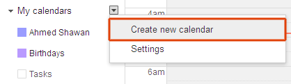create new calender