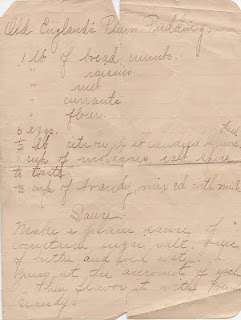 Recipe Sheet for Merrick's Old England's Plum Pudding