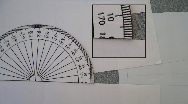 measuring angle of a wedge template