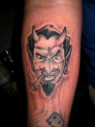 Coop devil tattoo design