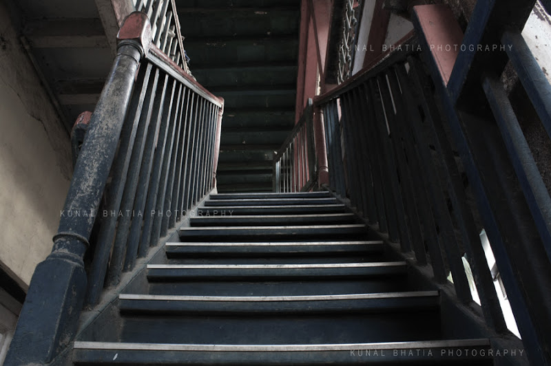 Steps of a house in Khotachiwadi. vernacular architecture in mumbai. staircase